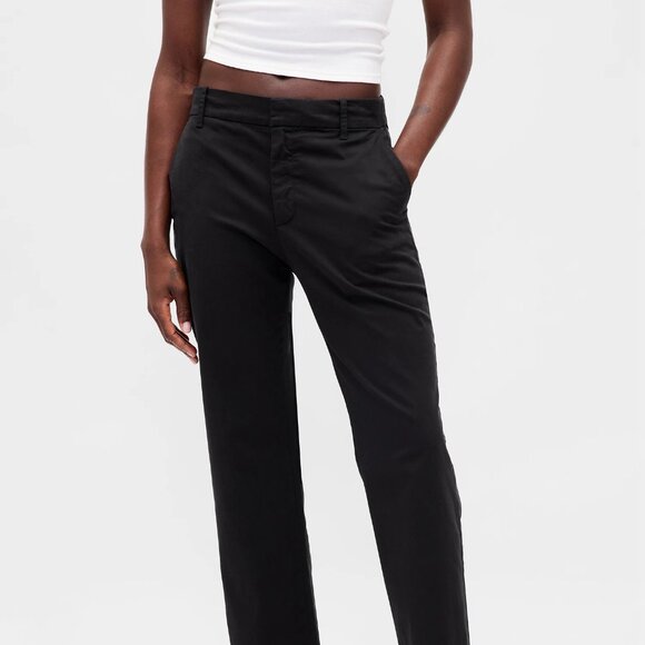 GAP Pants - 2 x GAP Mid Rise Downtown Khakis - Black